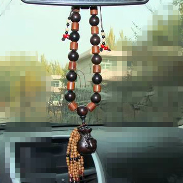 原創手工車飾 高端大氣黑檀木與雞翅木老鼠代代數錢車掛